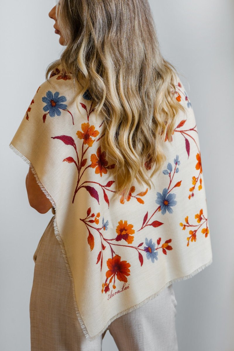 Aura Cashmere Breastfeeding Cover - Autumn Bloom - AuraLai