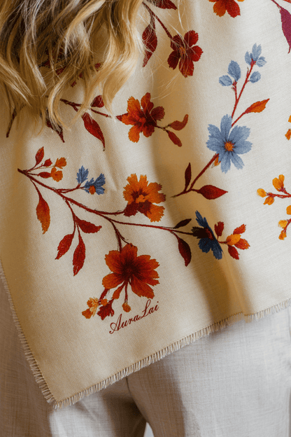 Aura Cashmere Breastfeeding Cover - Autumn Bloom - AuraLai