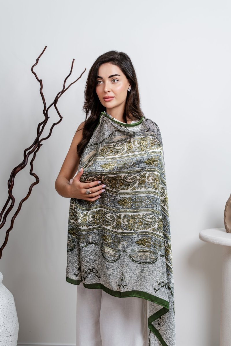 Breastfeeding Cover in Dune Bloom - AuraLai