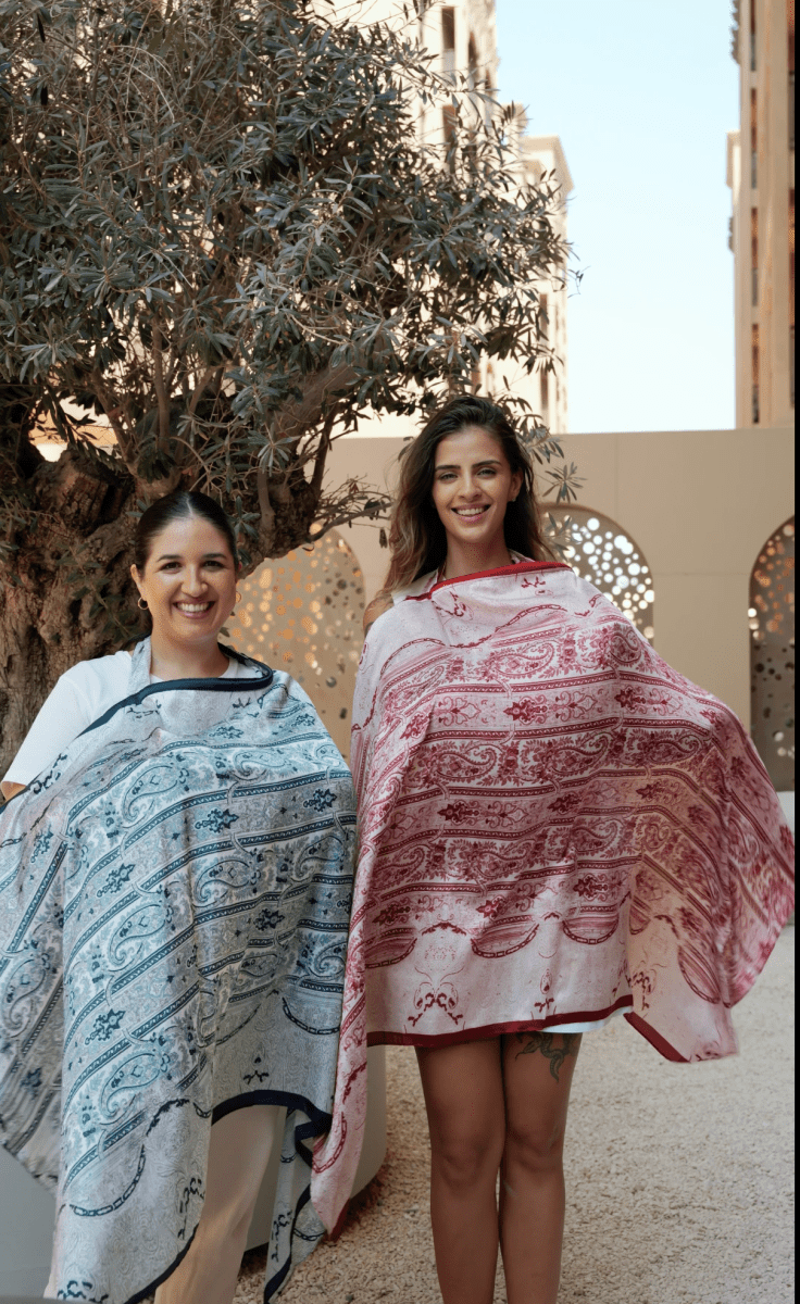 Breastfeeding Cover in Sunset Rose - AuraLai